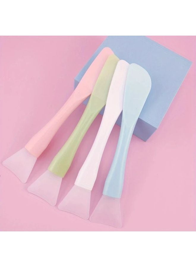 فرشاة قناع الوجه السيليكونية البيضاء مع مكشطة ذات استخدام مزدوج ورأس ناعم لأقنعة الطين DIY - Image 4