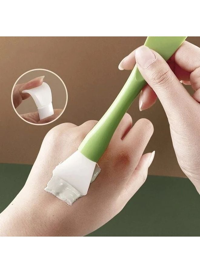 فرشاة قناع الوجه السيليكونية البيضاء مع مكشطة ذات استخدام مزدوج ورأس ناعم لأقنعة الطين DIY - Image 3