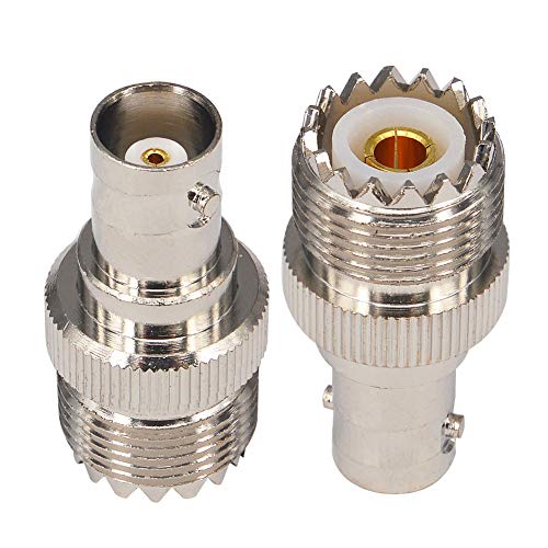 Boobrie 2-Pack BNC Female to UHF Female SO-239 BNC to UHF Jack Coax SO239 Connector for Antennas, Wireless LAN Devices, CCTV, Wi-Fi Radios External Antenna - Image 1