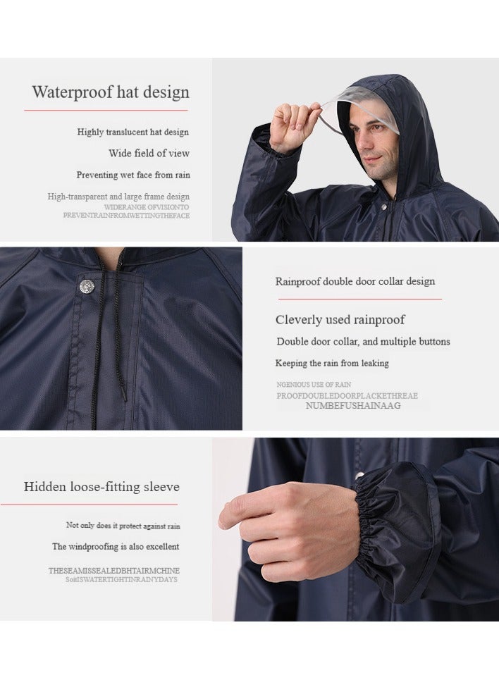 Generic Mens Waterproof Raincoat,Breathable Raincoat,Reusable Outdoor Adult Raincoat,Durable Rain Gear,Lightweight Hooded Rain coat,Mens Classic Raincoat Suit,Fishing Raincoats,Raincoat Rain Pants Rain Shoes Set.  - Image 4