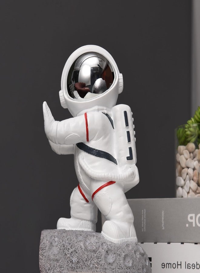 Kakizzy Space Theme Bookends - Astronaut Kids Book Stoppers, Heavy Duty Resin Bookends for Shelves (D-Silver Color) - Image 4