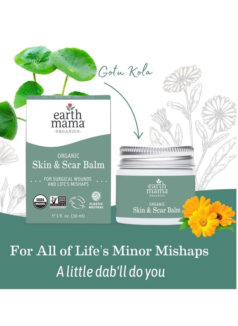 Earth Mama Earth Mama Organic Skin & Scar Balm |C-Section Recovery Skin Care, Pregnancy Stretch Mark Scar Cream with Organic Jojoba Oil, Tamanu Oil & Gotu Kola (2-Pack)  - Image 5