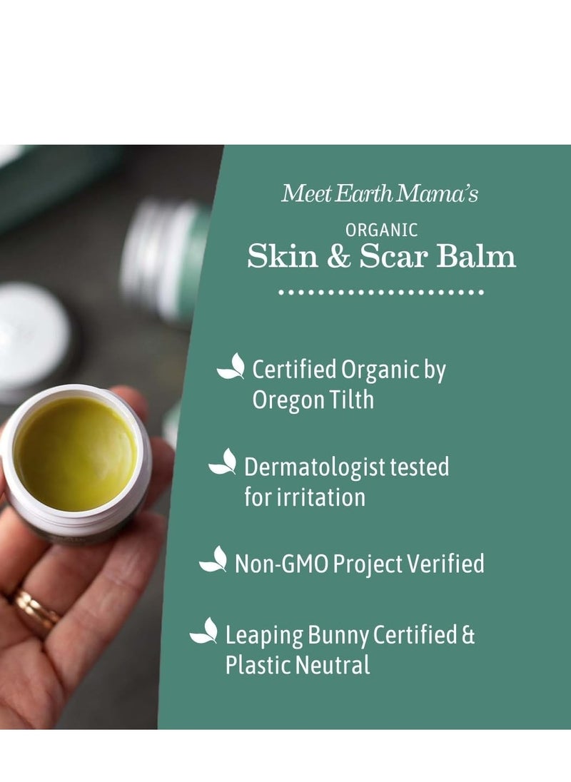 Earth Mama - Earth Mama Organic Skin & Scar Balm |C-Section Recovery Skin Care, Pregnancy Stretch Mark Scar Cream with Organic Jojoba Oil, Tamanu Oil & Gotu Kola (2-Pack) - Image 1