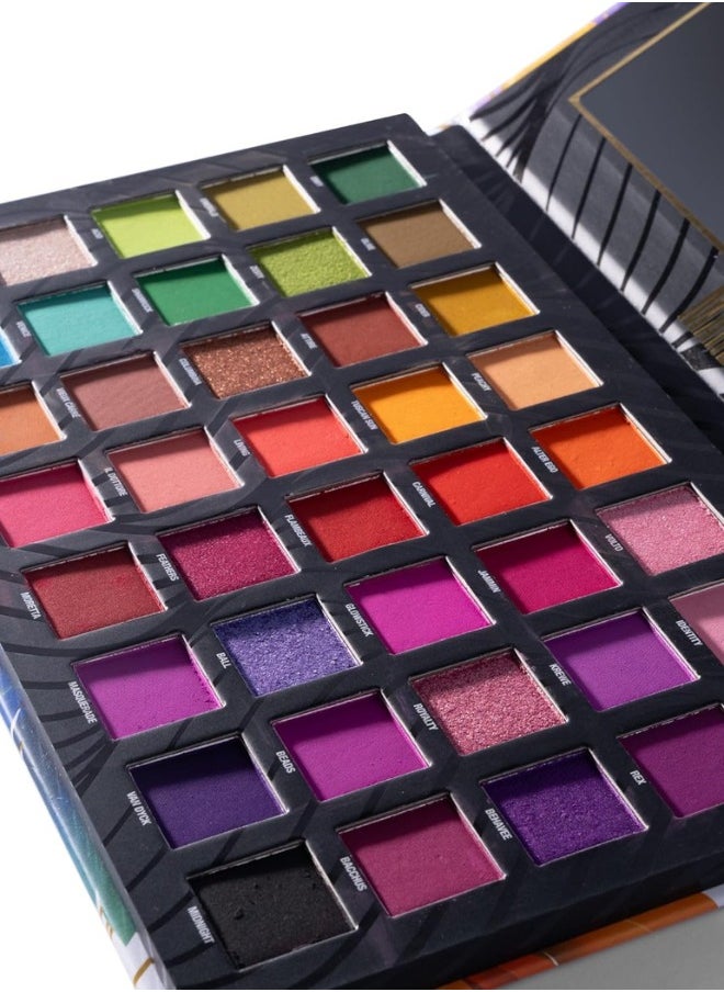 W7 Cosmetics Mardi Gras Pressed Pigment Palette - 40 High Impact Party Colours - Flawless Long-Lasting Bold Makeup  - Image 4