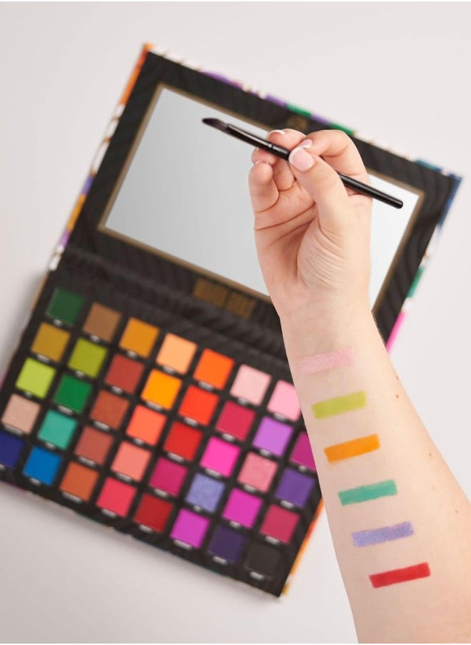 W7 Cosmetics Mardi Gras Pressed Pigment Palette - 40 High Impact Party Colours - Flawless Long-Lasting Bold Makeup  - Image 5