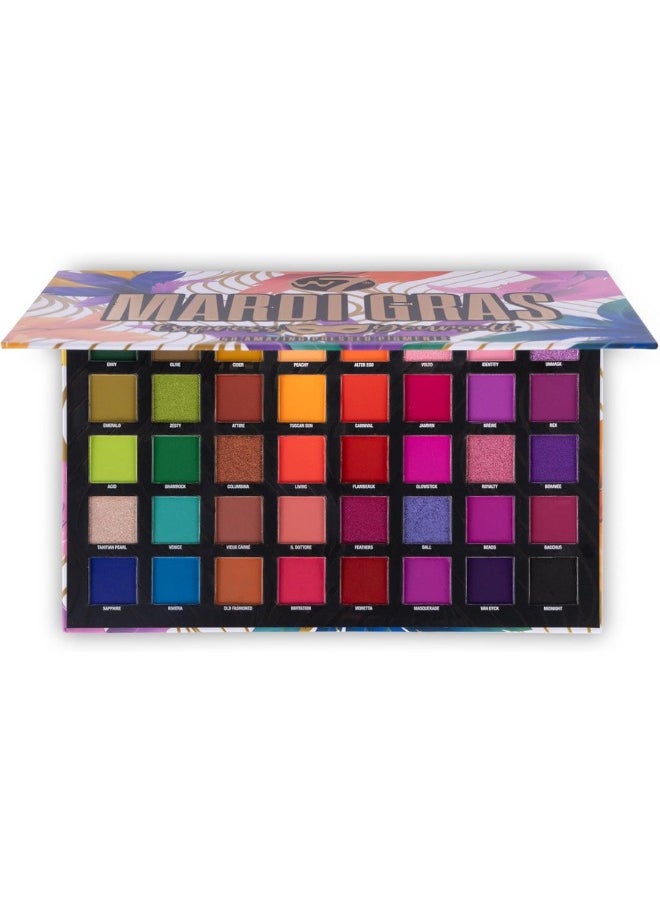 W7 Cosmetics Mardi Gras Pressed Pigment Palette - 40 High Impact Party Colours - Flawless Long-Lasting Bold Makeup  - Image 3