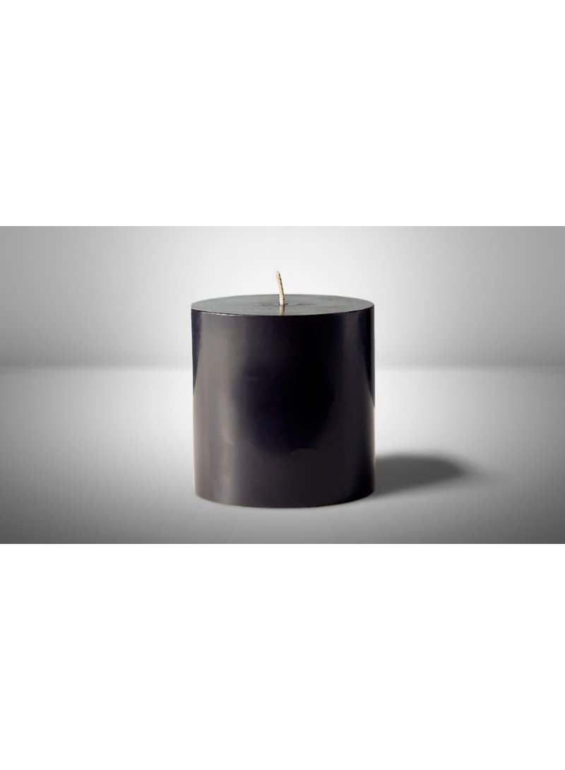 أتوراكوشون شمعتان معطرتان بدون دخان من أتوركوشون، شمعتان عموديتان سوداء مقاس 3 بوصات × 3 بوصات، لتزيين المنزل والإضاءة، ولأعياد ديوالي وبوجا وعيد الحب، والمطاعم، والمنتجعات الصحية، والكنائس. - Image 3