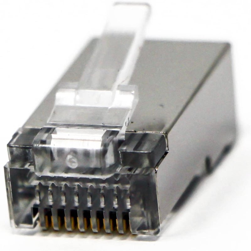 Seth Enterprises Cat6 Gold Plated Pass through RJ45 FTP Connectors (50 Pcs) - Image 1