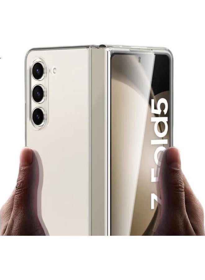 Stryfer حافظة هاتف متوافقة مع سامسونج Z Fold 5 من سترايفر، غلاف Galaxy Z Fold 5 القابل للطي W24، غطاء واقي عالمي، غلاف صلب رقيق للغاية مضاد للصدمات مع طلاء كريستالي للشعور العاري للرجال والنساء - شفاف مثل الكريستال - Image 1