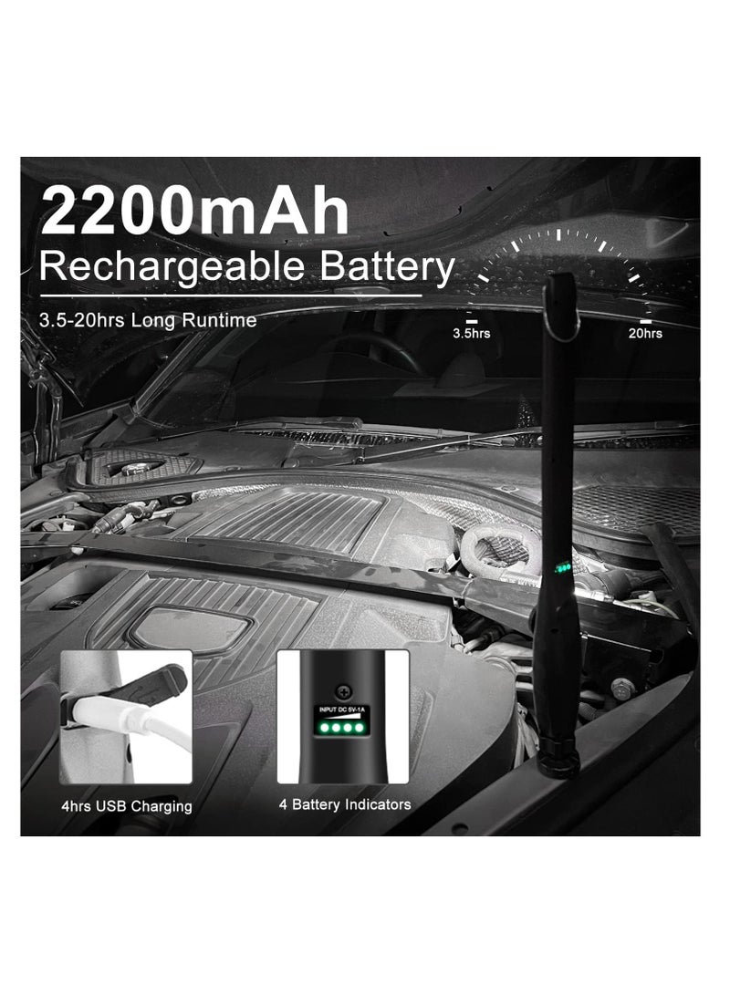 SYOSI LED Work Light 2PCS- 2200mAh Rechargeable, 600LM Dimmable COB Work Light - Portable Worklight with Magnetic Base and Hook - Ideal for Car Repair, Garage, Emergency, and Outdoor Camping  - Image 2