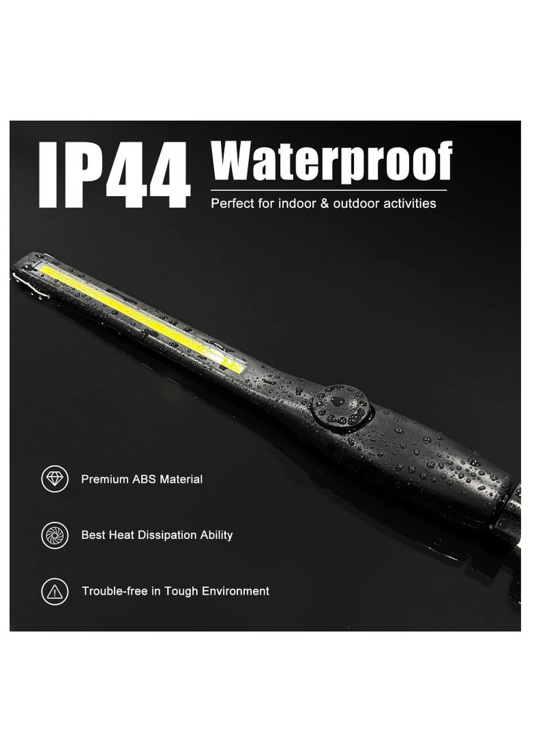 SYOSI LED Work Light 2PCS- 2200mAh Rechargeable, 600LM Dimmable COB Work Light - Portable Worklight with Magnetic Base and Hook - Ideal for Car Repair, Garage, Emergency, and Outdoor Camping  - Image 5