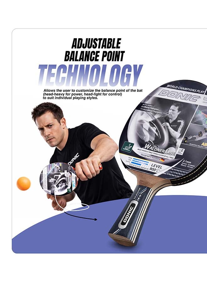 دونيك مضرب تنس الطاولة الخشبي متعدد الاستخدامات دونيك والدنر 900 - مضرب تنس طاولة احترافي بمطاط معتمد من الاتحاد الدولي لتنس الطاولة، شفرة متعددة الاستخدامات من 5 طبقات، تحكم عالٍ، دوران وسرعة للاعبين المتقدمين - Image 5