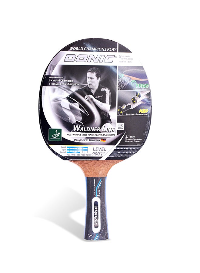 دونيك مضرب تنس الطاولة الخشبي متعدد الاستخدامات دونيك والدنر 900 - مضرب تنس طاولة احترافي بمطاط معتمد من الاتحاد الدولي لتنس الطاولة، شفرة متعددة الاستخدامات من 5 طبقات، تحكم عالٍ، دوران وسرعة للاعبين المتقدمين - Image 1