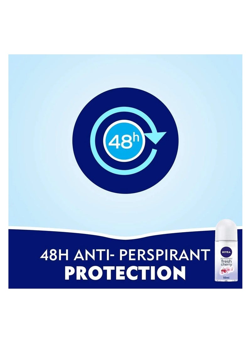 Nivea Deodorant Roll On Cherry Fresh - 50ml - Image 5