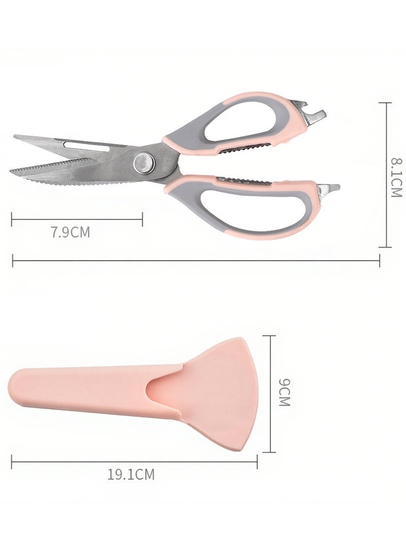 HOMESTAR 5-in-1 Detachable Kitchen Scissors - Magnetic Refrigerator Design, Stainless Steel Heavy Duty Scissors for Cutting Chicken Bones, Herbs, Nuts & Bottle Opener - Image 2