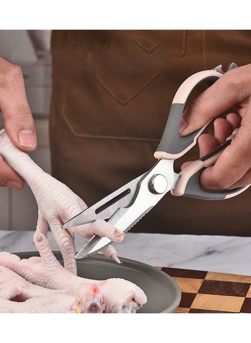 HOMESTAR 5-in-1 Detachable Kitchen Scissors - Magnetic Refrigerator Design, Stainless Steel Heavy Duty Scissors for Cutting Chicken Bones, Herbs, Nuts & Bottle Opener - Image 3