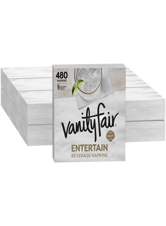 Vanity Fair مناديل ورقية مشروبات فانيتي فير، 480 قطعة، مناديل قابلة للتخلص مصممة للترفيه والفعاليات - Image 1
