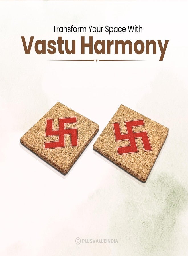 Plus Value Cork Swastik Vastu Remedies for Overhead Beams, Pillars in Center Brahmasthan of Home Office (Size 3 Inches, 2pcs) - Image 3