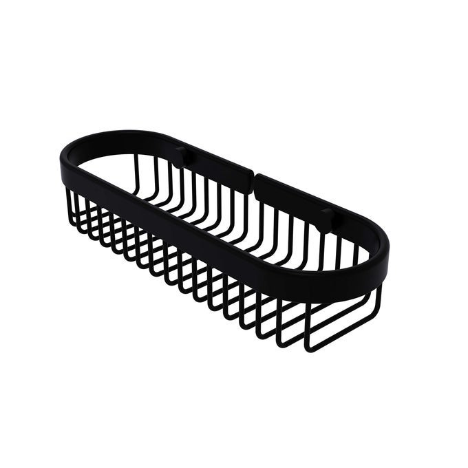 BSK200LABKM OVAL TOILETRY WIRE SHOWER BASKET MATTE BLACK