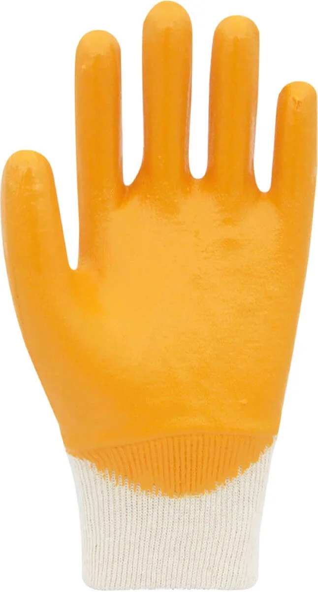 بيبي Kn2 Yellow Cotton Nitrile Work Gloves Size 10 12 Pairs