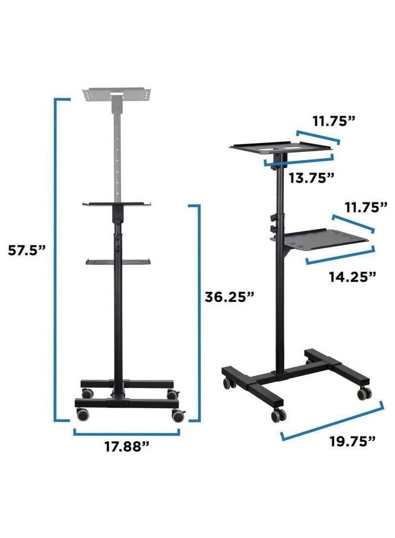 REBENUO Cyber Steel Adjustable Projector & Laptop Floor Stand Trolley. - Image 5