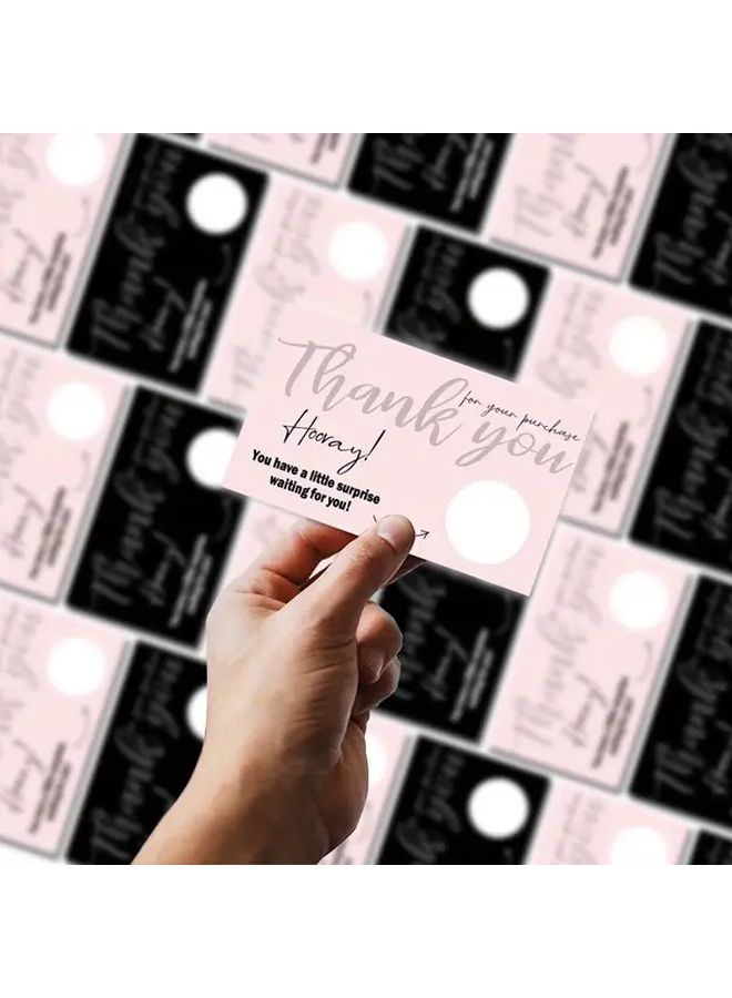 Pink Thank You Scratch Off Cards With Stickers Gift Vouchers For Small Business - Image 5