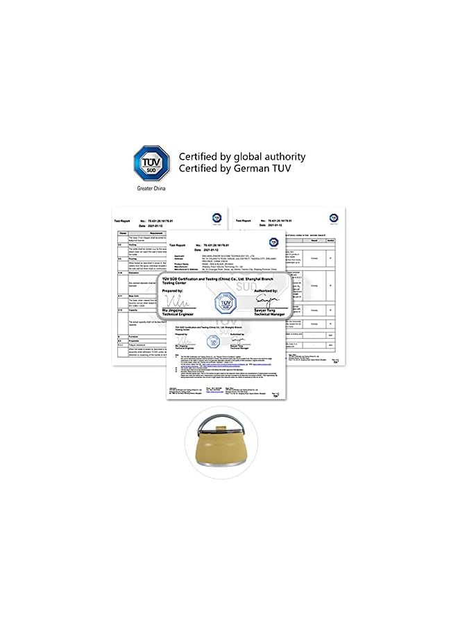 PROMASS Collapsible Food Grade Silicone Camping Tea Kettle, Foldable Compact Water Boiler for Travel, Road Trip, Outdoor&Hiking, Portable Coffee Maker Teapot, Kitchen Cookware 1Liter (Olive Green, 1000ml) - Image 5