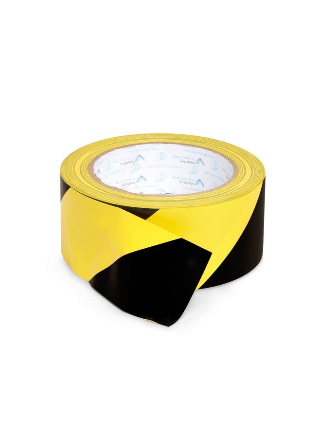 بلو سوميت سابلايز شرائط تحديد الأرضيات من بلو ساميت سابلايز، 3 لفات، شريط أمان أسود وأصفر، شريط تحذيري لتحديد الممرات، 2 بوصة × 108 قدم، عبوة من 3 قطع - Image 3