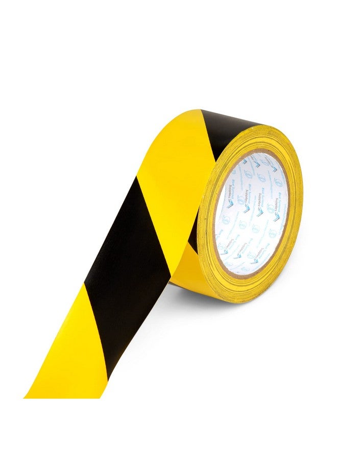 بلو سوميت سابلايز شرائط تحديد الأرضيات من بلو ساميت سابلايز، 3 لفات، شريط أمان أسود وأصفر، شريط تحذيري لتحديد الممرات، 2 بوصة × 108 قدم، عبوة من 3 قطع - Image 2