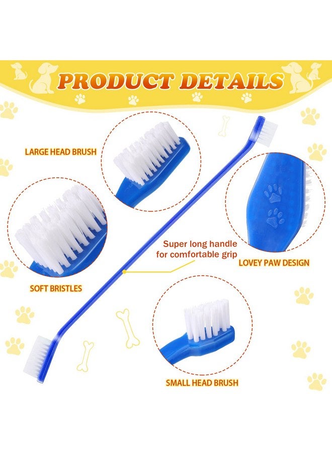 Nuenen 150 Pcs Dog Toothbrush Bulk Dual Headed Dental Soft Toothbrush Convenient Long Handle Dog Tooth Brush Puppy Toothbrush Individual Packaged for Cleaning Small to Large Dogs Cats Pets - Image 3