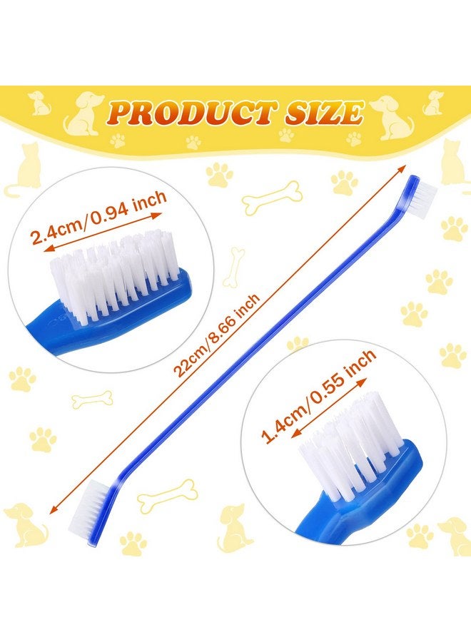 Nuenen 150 Pcs Dog Toothbrush Bulk Dual Headed Dental Soft Toothbrush Convenient Long Handle Dog Tooth Brush Puppy Toothbrush Individual Packaged for Cleaning Small to Large Dogs Cats Pets - Image 2