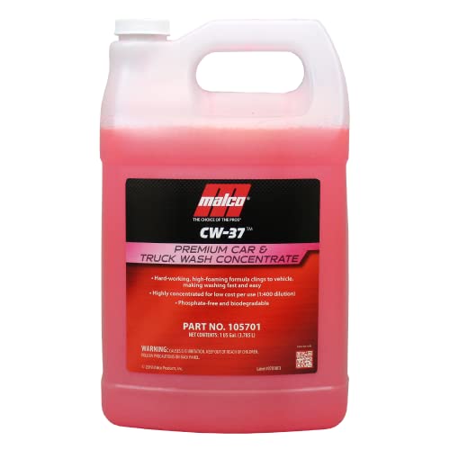 Malco CW37 Premium Car Wash Concentrate High Foaming Car Truck Wash SoapRemoves Road Film Salt Dust Dirt from Your Vehicle1 Gallon 105701 - Image 1