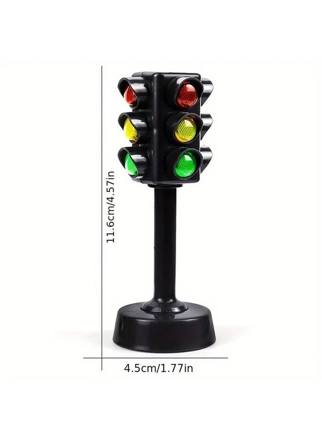 Black Mini Traffic Light Set Plastic Desktop Road Signs Toy Vehicles Home Decor - Image 5