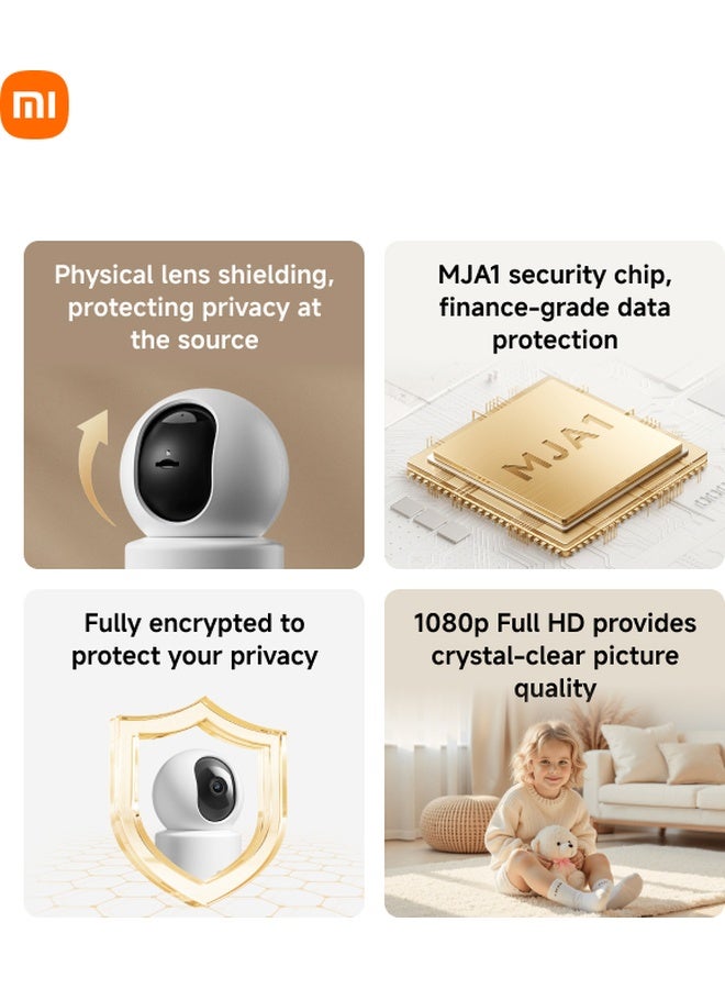Xiaomi C201 Indoor Camera, 1080P HD Pet Camera, 360°Panorama, Person and Pet Detection & Tracking, Two-Way Audio, True Colours in Low Light, Physical lens Shielding, WiFi 6, Works with Alexa & Google - Image 3