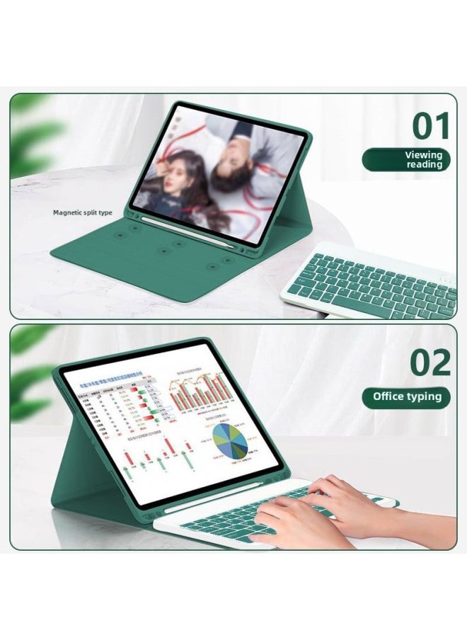 Generic For IPad Pro11 Flat Panel Bluetooth Keyboard Case Air 11 2025 Magnetic Leather Case IPad 11 Case-Color:Sky Blue + Bluetooth Keyboard-Product Type:iPad Pro 11 2020/2021/2018/2022  - Image 4