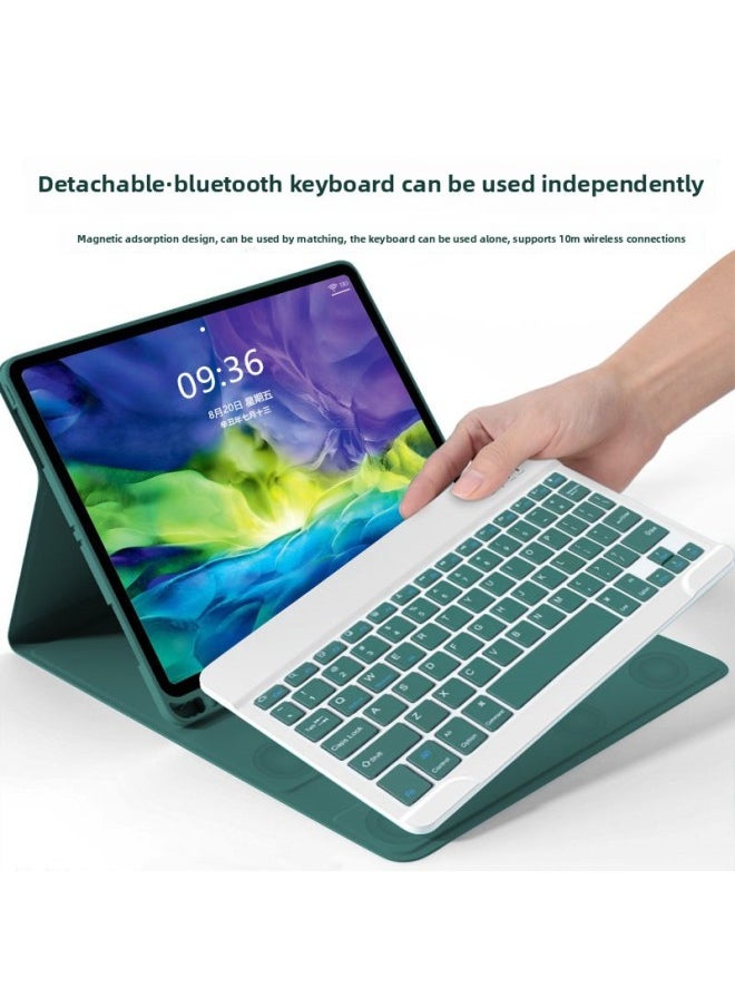 Generic For IPad Pro11 Flat Panel Bluetooth Keyboard Case Air 11 2025 Magnetic Leather Case IPad 11 Case-Color:Sky Blue + Bluetooth Keyboard-Product Type:iPad Pro 11 2020/2021/2018/2022  - Image 3