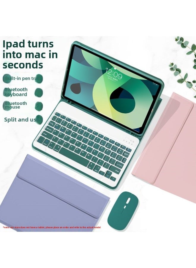 Generic For IPad Pro11 Flat Panel Bluetooth Keyboard Case Air 11 2025 Magnetic Leather Case IPad 11 Case-Color:Sky Blue + Bluetooth Keyboard-Product Type:iPad Pro 11 2020/2021/2018/2022  - Image 2