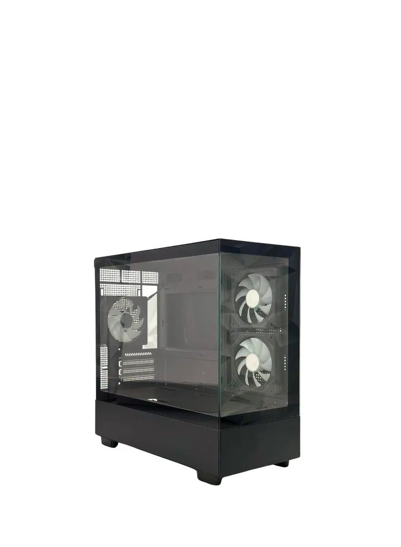 WJCOOLMAN (أسود) WJ COOLMAN BLADE ELITE 3F – صندوق Micro-ATX مع 3 مراوح RGB مثبتة مسبقًا - Image 2
