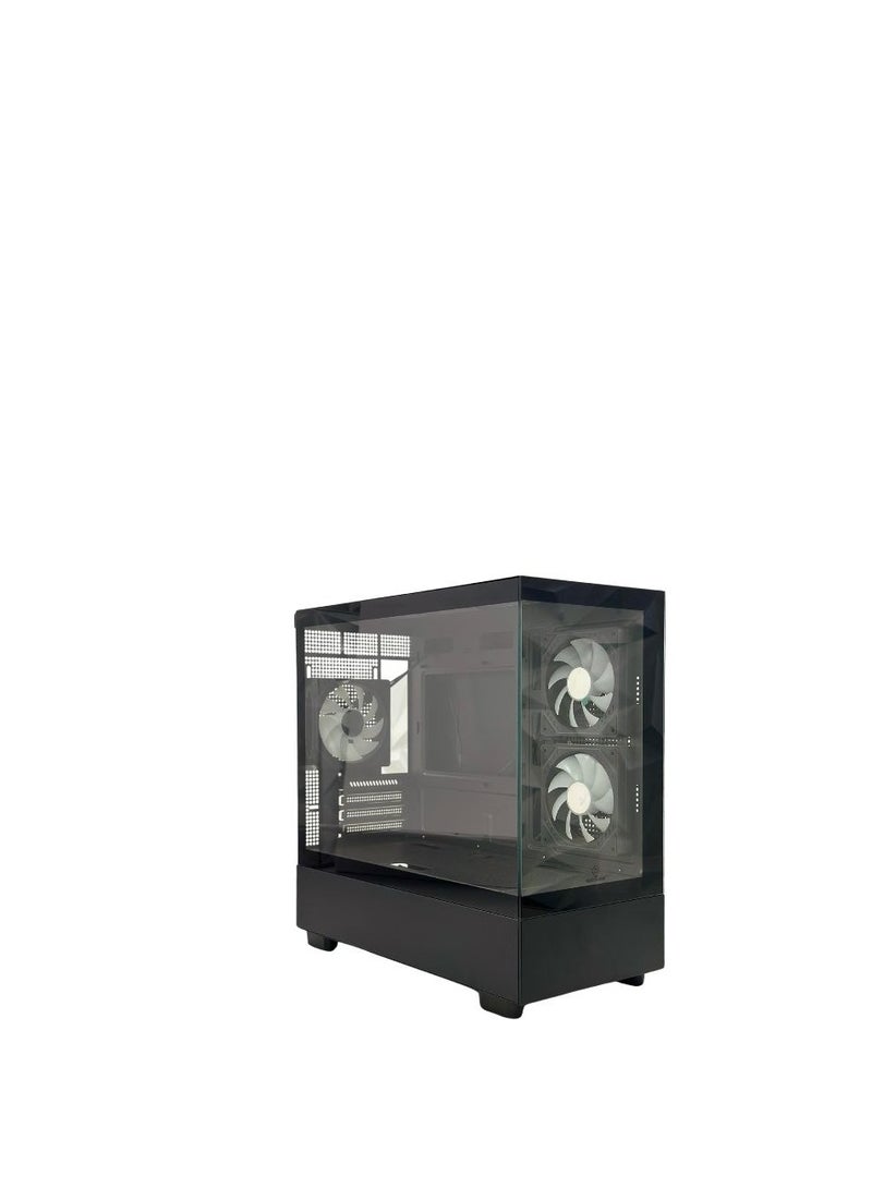 WJCOOLMAN (أسود) WJ COOLMAN BLADE ELITE 3F – صندوق Micro-ATX مع 3 مراوح RGB مثبتة مسبقًا - Image 4