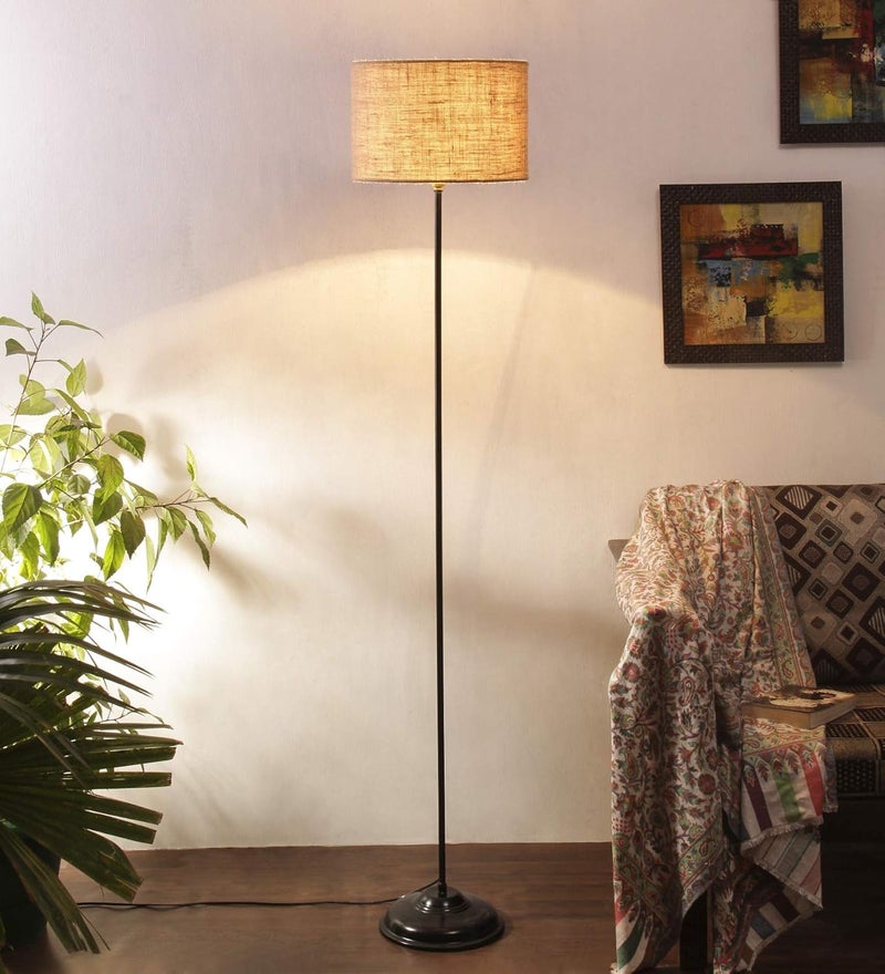 AMDHOME Beige Jute Floor Lamp11 - Image 1