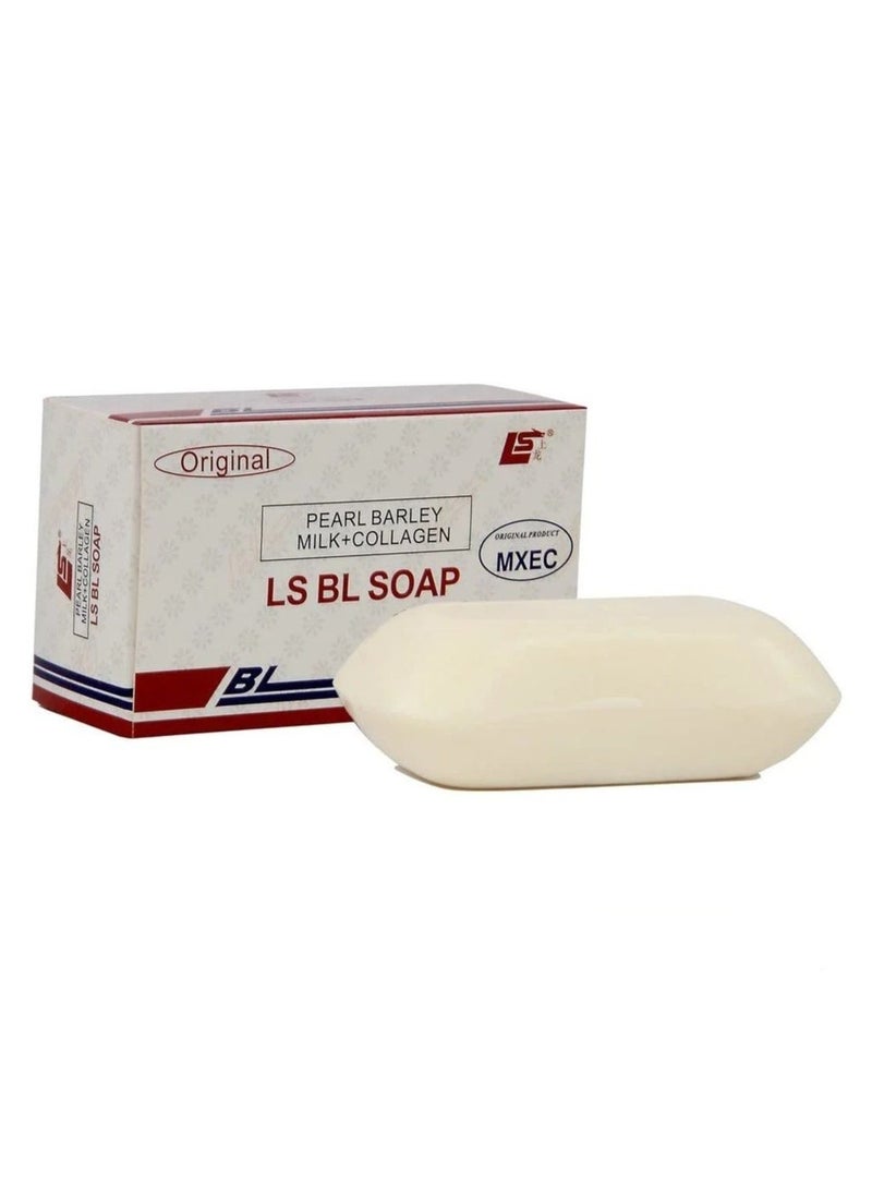 LS - BL Pearl Barley Milk + Collagen Soap, Original Solution for Skin Issues like Pimples, Acne, Rashes, and Irritation, 115g for Healthy Skin - Image 1