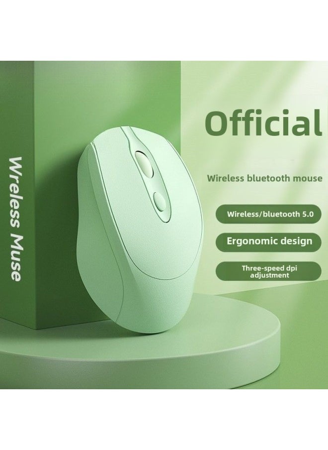 Generic - For Dell Wireless Bluetooth Mouse Quiet Office Rechargeable Battery Tablet PC Female Universal Game Charging-Specifications:[wireless Version] Battery Model/comes With Mouse Pad/cool Black-official Standard - Image 1