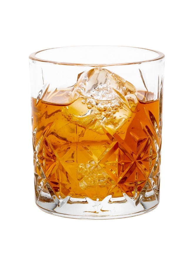 Restaurantware Timeless 7 Ounce Rocks Glasses, Set of 6 Etched Whiskey Glasses - Dishwasher-Safe, Chip-Resistant, Clear Glass Cocktail Glasses, Lead-Free, For Liquors Or Cocktails - Image 2