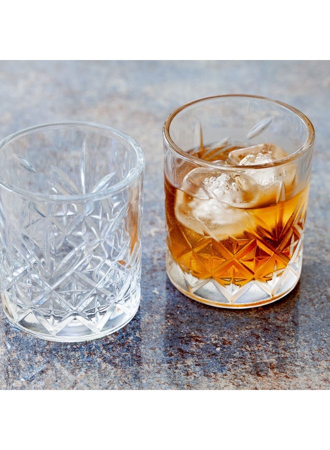 Restaurantware Timeless 7 Ounce Rocks Glasses, Set of 6 Etched Whiskey Glasses - Dishwasher-Safe, Chip-Resistant, Clear Glass Cocktail Glasses, Lead-Free, For Liquors Or Cocktails - Image 3