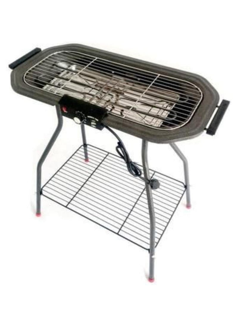 Dessini Regina Electric Barbecue Grill with Stand Table Grill, Auto-Thermostat Control with Overheat Protection, Easy Clean Non- Stick Coated  - Image 2