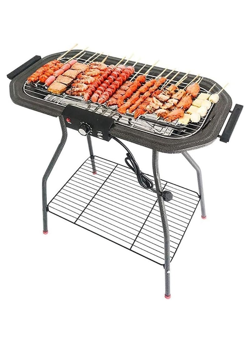 Dessini Regina Electric Barbecue Grill with Stand Table Grill, Auto-Thermostat Control with Overheat Protection, Easy Clean Non- Stick Coated  - Image 3