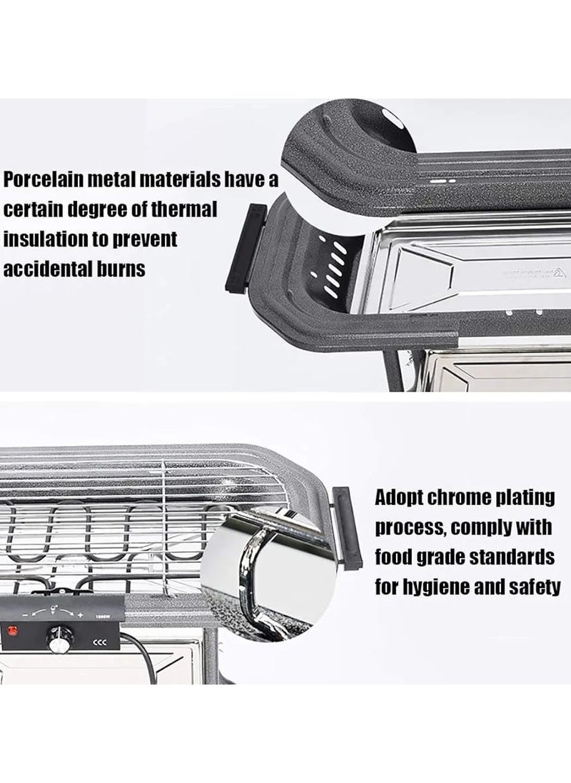 Dessini Regina Electric Barbecue Grill with Stand Table Grill, Auto-Thermostat Control with Overheat Protection, Easy Clean Non- Stick Coated  - Image 4