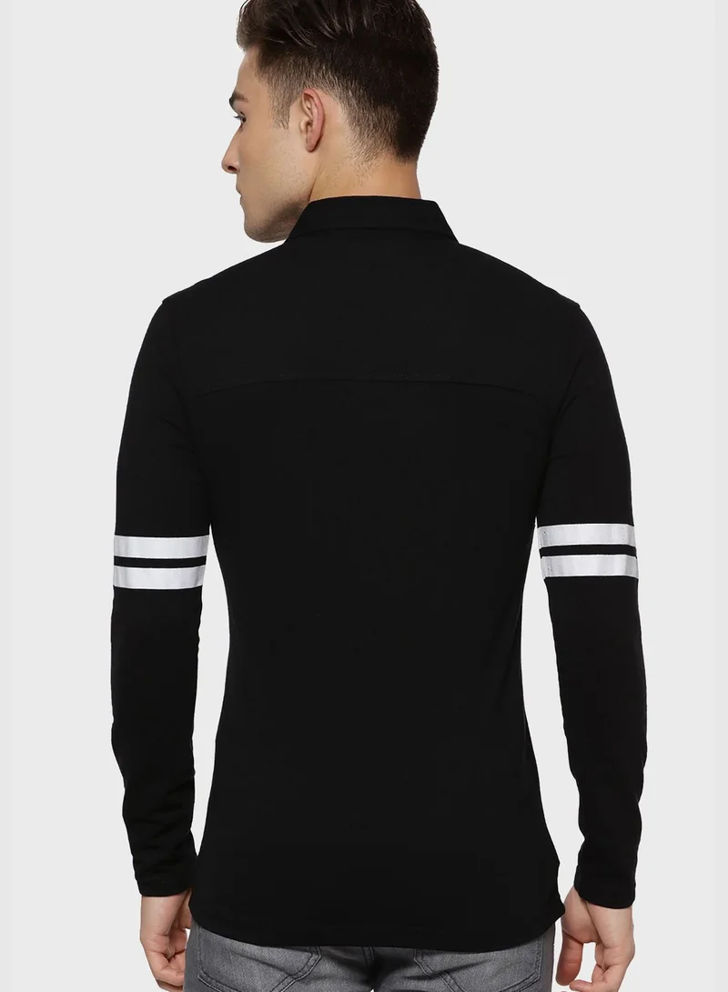 Campus Sutra Long Sleeve Striped Shirt