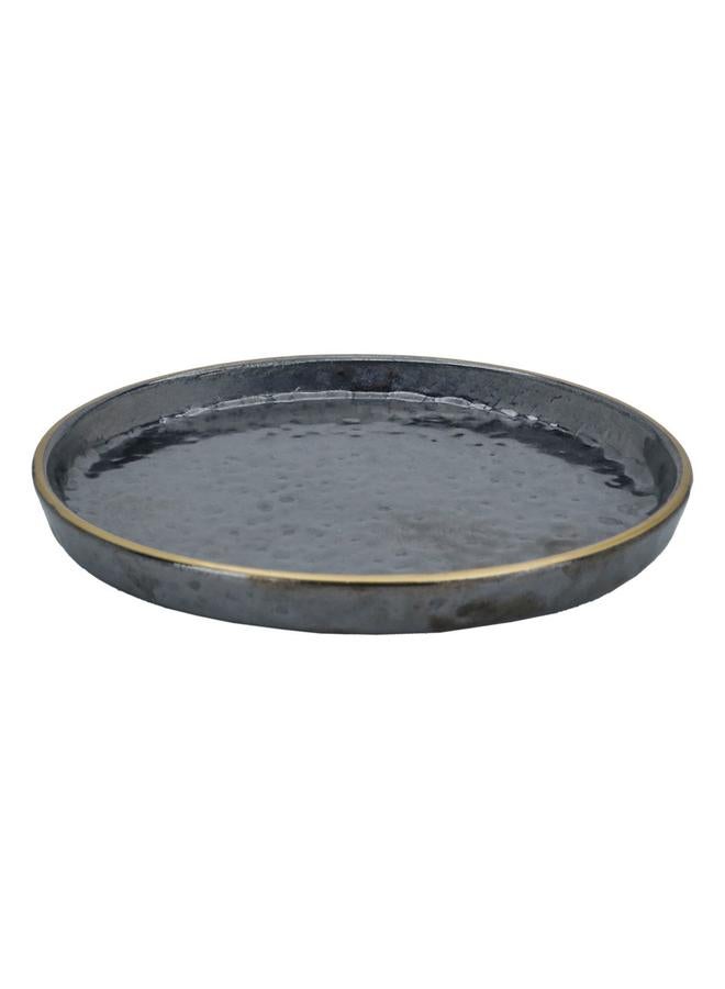 Alsaif Porcelain Serving Plate 15 Cm Flat Round Black - Image 1