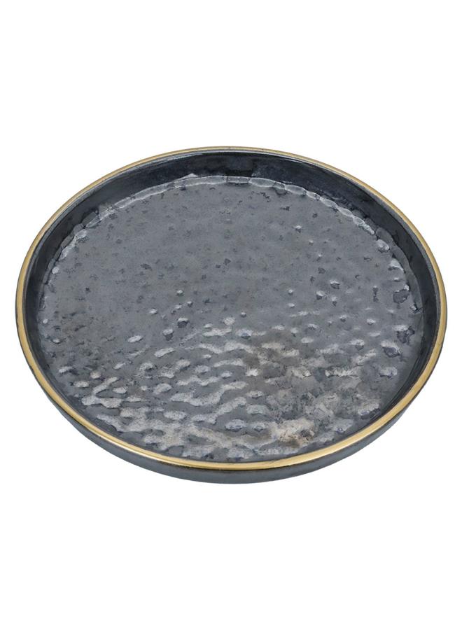 Alsaif Porcelain Serving Plate 15 Cm Flat Round Black - Image 2